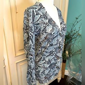Tory Burch print cardigan Sz XS